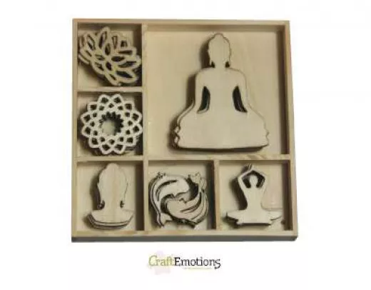 Holzornament Box - Buddha