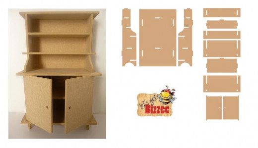 MDF Buffetschrank  (11-Teilig)