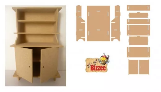 MDF Buffetschrank (11-Teilig)