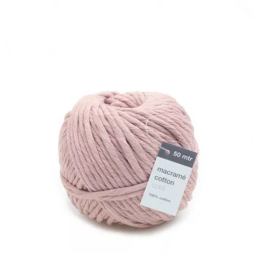 Macrame Baumwollkordel - pink (50m)