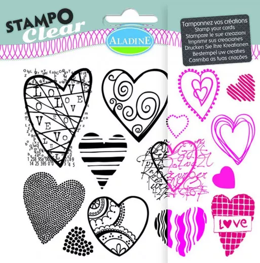 Aladine Clear Stamps - Hearts