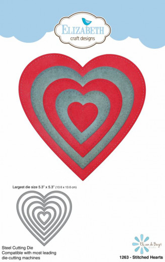 Metal Cutting Die - Stitched Hearts