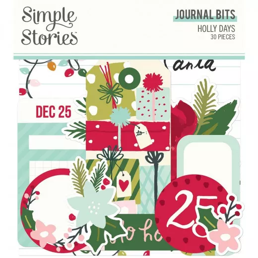 Simple Stories Journal Bits - Holly Days