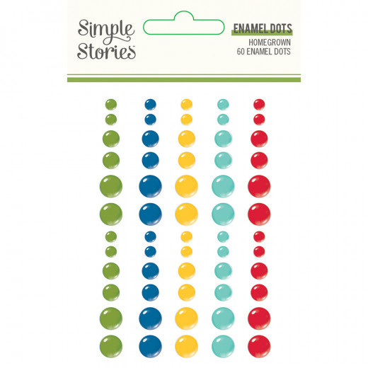 Simple Stories Enamel Dots - Homegrown