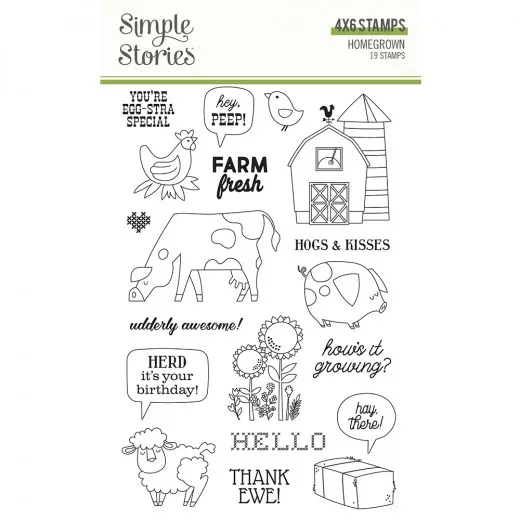 Simple Stories Clear Stamps - Homegrown