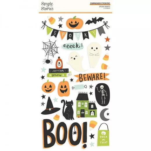 Simple Stories 6x12 Chipboard - Spooky Nights