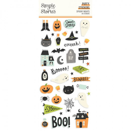 Simple Stories Puffy Sticker - Spooky Nights