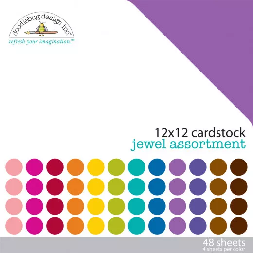 Doodlebug Design Jewel 12x12 Textured Cardstock Pack