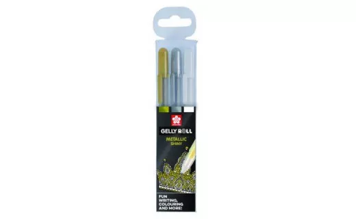 Gelly Roll Metallic Shine Set - Gold, Silber, Weiß