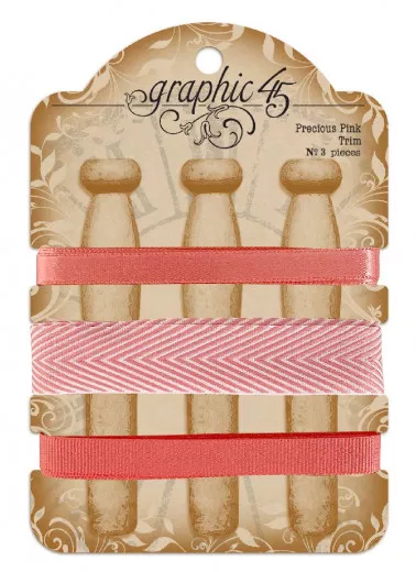 Graphic 45 Trim - Precious Pink