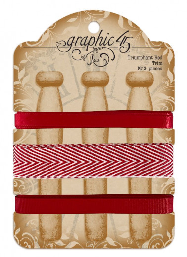 Graphic 45 Trim - Triumphant Red