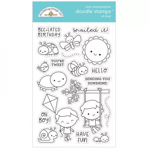 Doodle Clear Stamps - Oh Boy