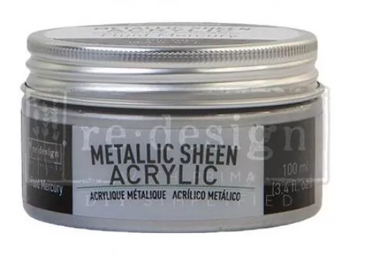 Re-Design Metallic Sheen Acrylic Paint - Fluid Mercury