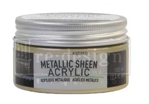 Re-Design Metallic Sheen Acrylic Paint - Brushed Champagne