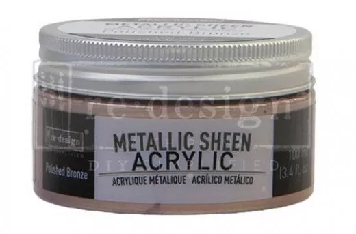 Re-Design Metallic Sheen Acrylic Paint - Polished Bronze