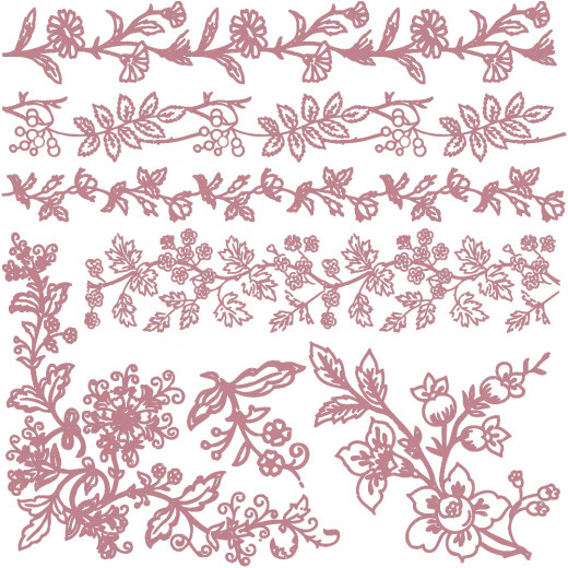 Prima Decor 12x12 Clear Stamps - Bold Branches