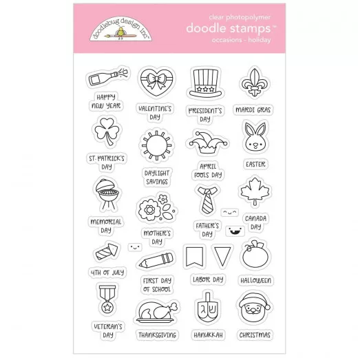 Clear Stamps - Occasions Holiday Doodle