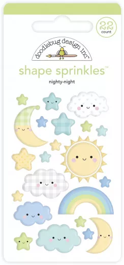 Sprinkles Adhesive Enamel Shapes - Nighty Night