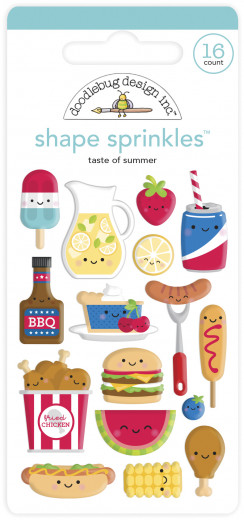 Sprinkles Adhesive Enamel Shapes - Taste of Summer