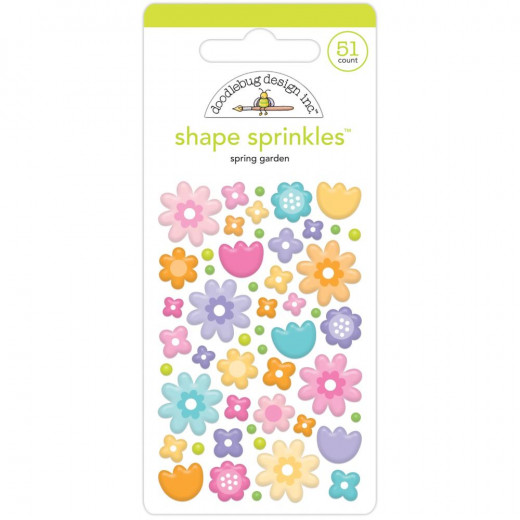 Sprinkles Adhesive Enamel Shapes - Spring Garden