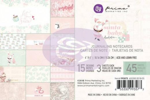 Santa Baby 4x6 Journaling Cards