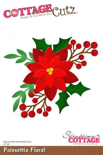 Cottage Cutz Die - Poinsettia Floral