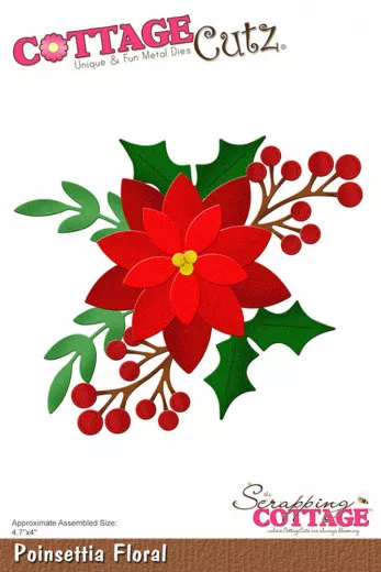 Cottage Cutz Die - Poinsettia Floral