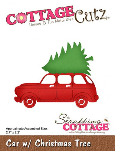 CottageCutz Dies - Car W/Christmas Tree