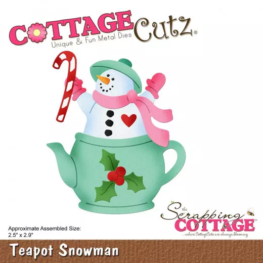 CottageCutz Dies - Teapot Snowman