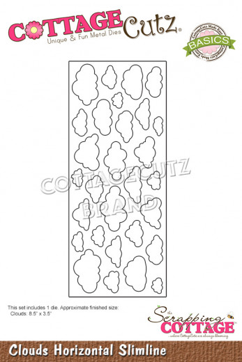 CottageCutz Slimline Dies - Clouds Horizontal