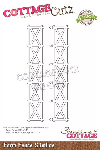 CottageCutz Slimline Dies - Farm Fence