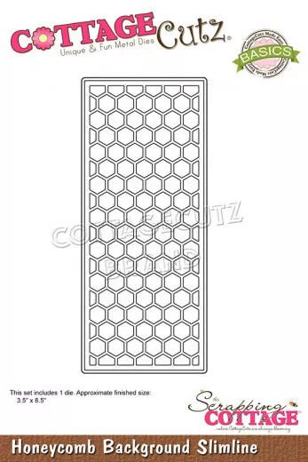 CottageCutz Slimline Dies - Honeycomb Background