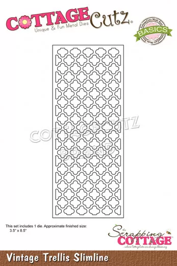 CottageCutz Slimline Dies - Vintage Trellis