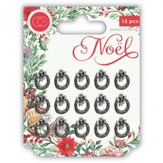 Metal Charms - Noel Wreath