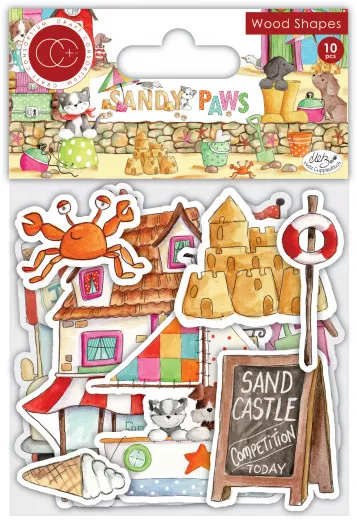 Wooden Shapes - Sandy Paws