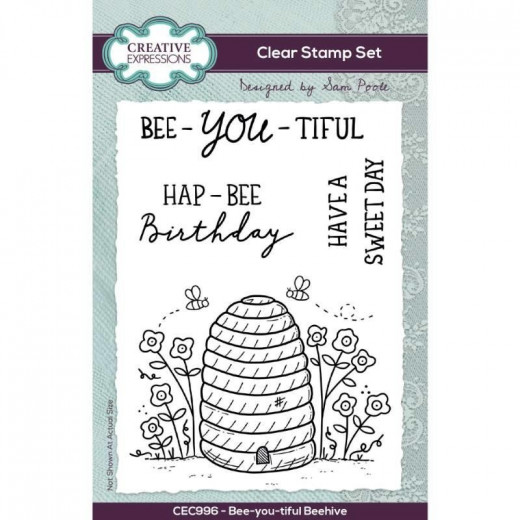 Clear Stamps - Sam Poole Bee-you-tiful Beehive