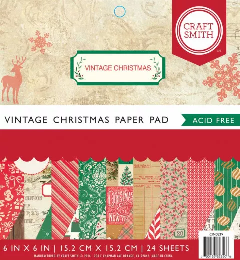 Vintage Christmas 6x6 Paper Pad