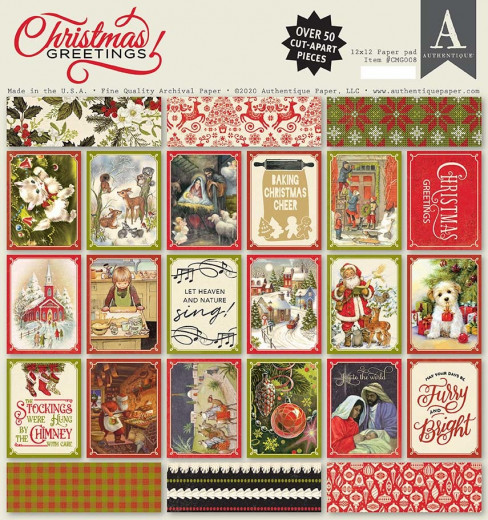 Christmas Greetings 12x12 Paper Pad