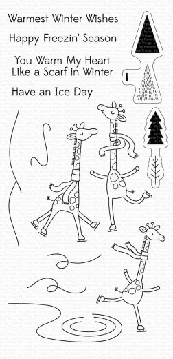 Clear Stamps - Giraffes on Ice