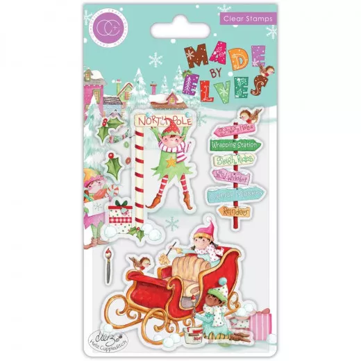 Clear Stamps - Made By Elves, Sleigh