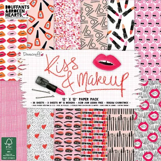 Kiss and Makeup 12x12 Paper Pad