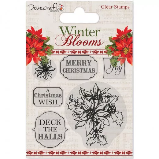 Clear Stamps - Winter Blooms Poinsettias