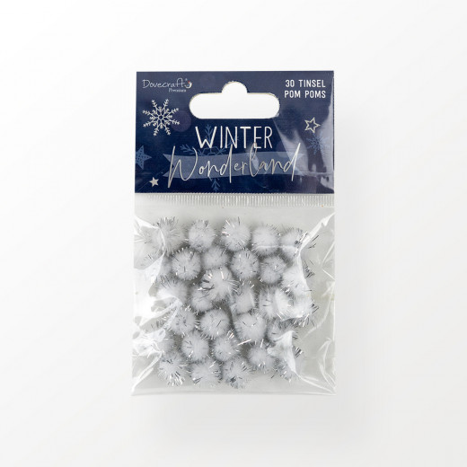 Winter Wonderland Tinsel Pom Poms