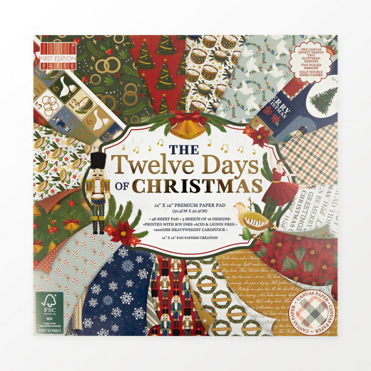 Twelve Days of Christmas 12x12 Paper Pad