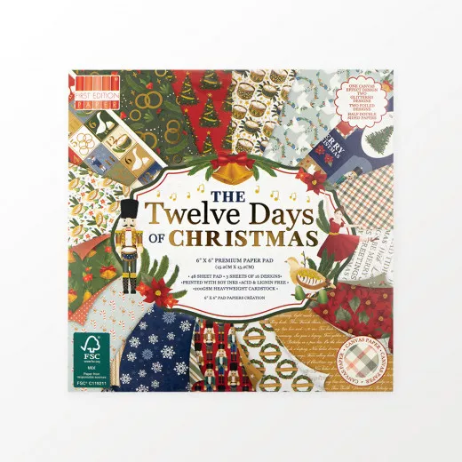 Twelve Days of Christmas 6x6 Paper Pad