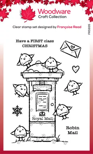 Woodware Clear Stamps - Robin Post