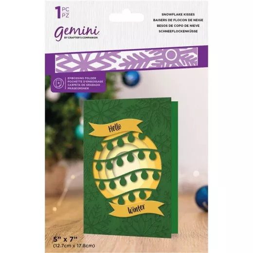 Gemini Embossing Folder - Snowflake Kisses