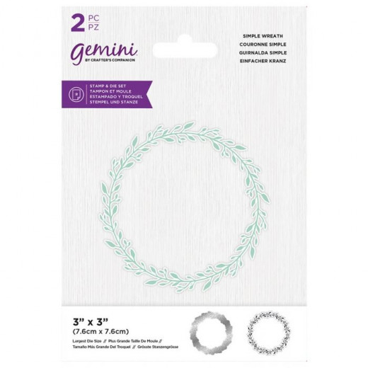 Gemini Clear Stamps and Die - Simple Wreath