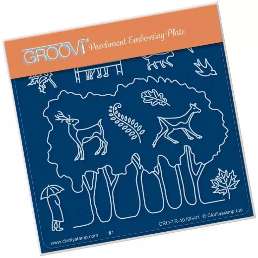 Groovi Grove Outline Square Plate