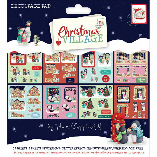 Christmas Village 8x8 Decoupage Pad